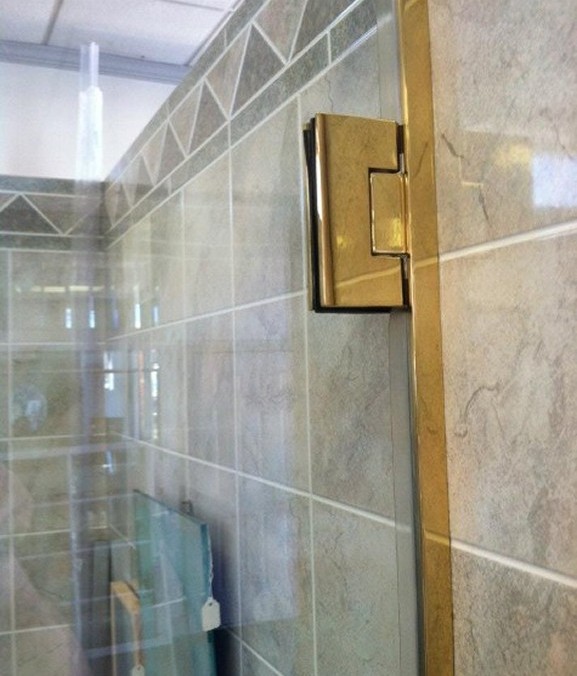 Leak-Proof Brass Hinge on Frameless Glass Shower Door